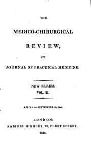 Tapa de The Medico-chirurgical Review, and Journal of Practical Medicine