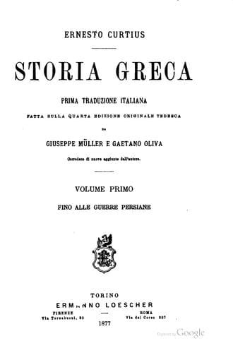 Tapa de Storica greca