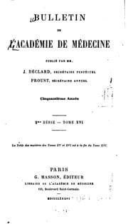 Tapa de Bulletin de l'academie de medecine