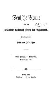 Tapa de Deutsche Revue über das gesamte nationale Leben der Gegenwart