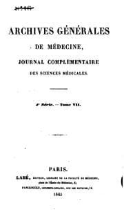 Tapa de Archives generales de medecine