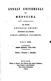 Tapa de Annali universali di medicina