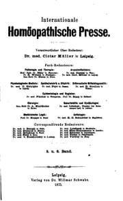 Tapa de Internationale homöopathische Presse