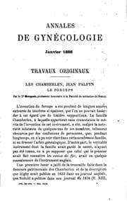 Tapa de Annales de gynécologie et d'obstétrique