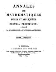 Tapa de Annales de mathématiques pures et appliquées