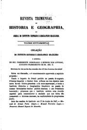 Tapa de Revista trimensal de historia e geographia, ou, Jornal do Instituto Historico e Geographico Brazileiro