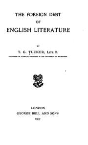Tapa de The Foreign Debt of English Literature