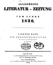 Tapa de Allgemeine Literatur-zeitung