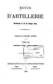 Tapa de Revue d'artillerie
