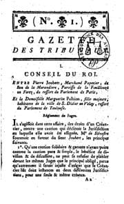 Tapa de Gazette des tribunaux, ouvrage périodique, contenant les nouvelles des tribunaux