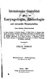 Tapa de Internationales Centralblatt für Laryngologie, Rhinologie und Verwandte Wissenschaften