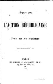 Tapa de L'action républicaine: trois ans de législature