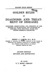 Tapa de Golden Rules of Diagnosis and Treatment of Diseases: Aphorisms, Observations ...