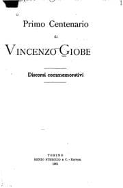 Tapa de Primo centenario di Vincenzo Gioberti