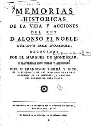 Tapa de Coleccion de las cronicas y memorias de los Reyes de Castilla...