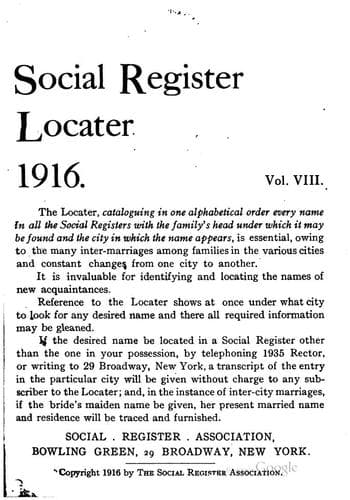 Tapa de Social Register Locater