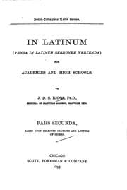 Tapa de In Latinum (pensa in Latinum Sermonem Vertenda) for Academies and High Schools