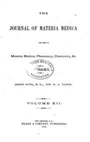 Tapa de Journal of Materia Medica