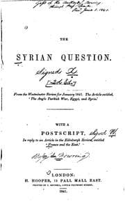 Tapa de The Syrian Question