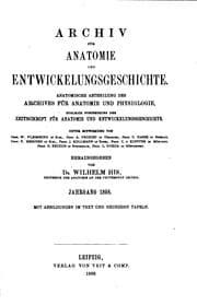 Tapa de Archiv für Anatomie und Entwickelungsgeschichte