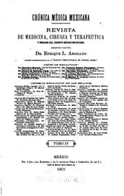 Tapa de Crónica medica Mexicana
