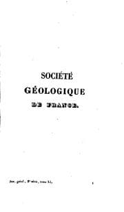 Tapa de Bulletin / Societe geologique de France