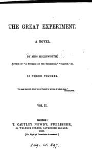 Tapa de The great experiment: A Novel