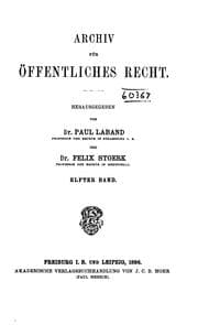 Tapa de Archiv für öffentliches rechts