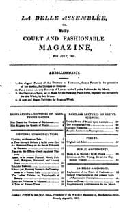 Tapa de La Belle Assemblée Or, Bell's Court and Fashionable Magazine
