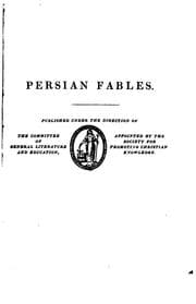 Tapa de Persian fables [tr.] by H.G. Keene