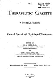 Tapa de Therapeutic Gazette