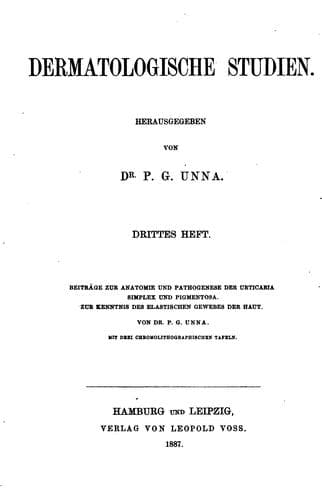 Tapa de Dermatologische Studien