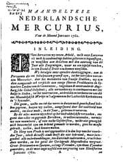 Tapa de De Maandelykse Nederlandische Mercurius