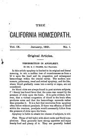 Tapa de The California Homoeopath