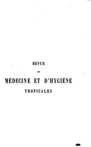 Tapa de Revue de medecine et d'hygiene tropicales