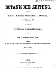 Tapa de Botanische Zeitung