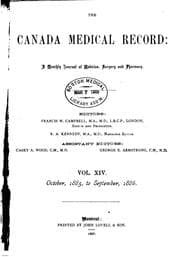 Tapa de The Canada Medical Record