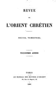 Tapa de Revue de l'Orient chrétien