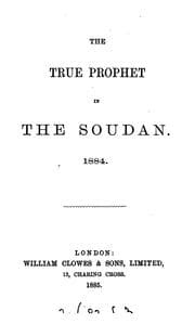 Tapa de The true prophet in the Soudan