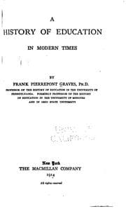 Tapa de A History of Education in Modern Times