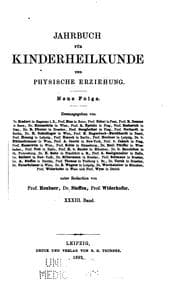Tapa de Jahrbuch fuer Kinderheilkunde und physische Erziehung