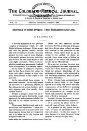Tapa de The Colorado Medical Journal