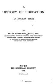 Tapa de A History of Education in Modern Times