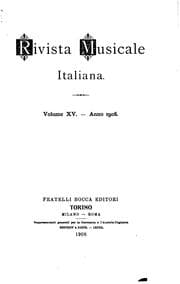 Tapa de Rivista musicale italiana