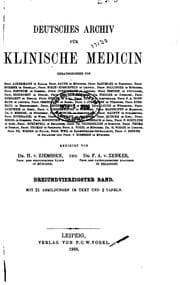 Tapa de Deutsches Archiv für klinische Medizin