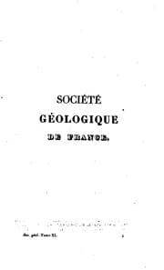 Tapa de Bulletin / Societe geologique de France