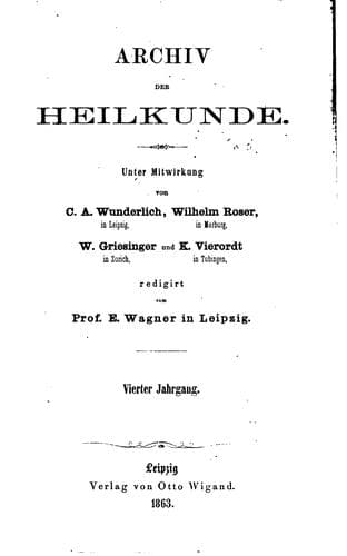 Tapa de Archiv der Heilkunde