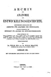 Tapa de Archiv für Anatomie und Entwickelungsgeschichte