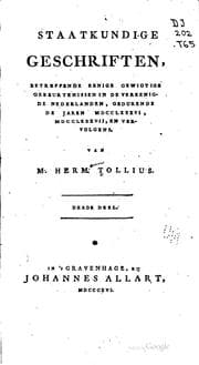 Tapa de Staatkundige geschriften, betreffende eenige gewigtige gebeurtenissenin de ...