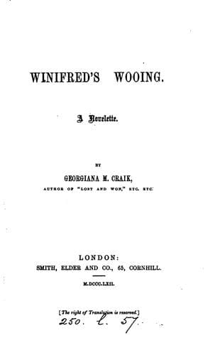 Tapa de Winifred's wooing